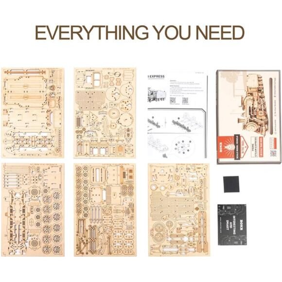 ROKR 3D Wooden Puzzle for Adults-Mechanical Train Model Kits-Brain Teaser - Picture 6 of 7